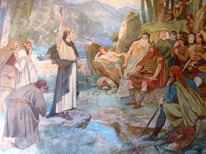 1846-William Brassey Hole - San Columbaro converte i Pitti
